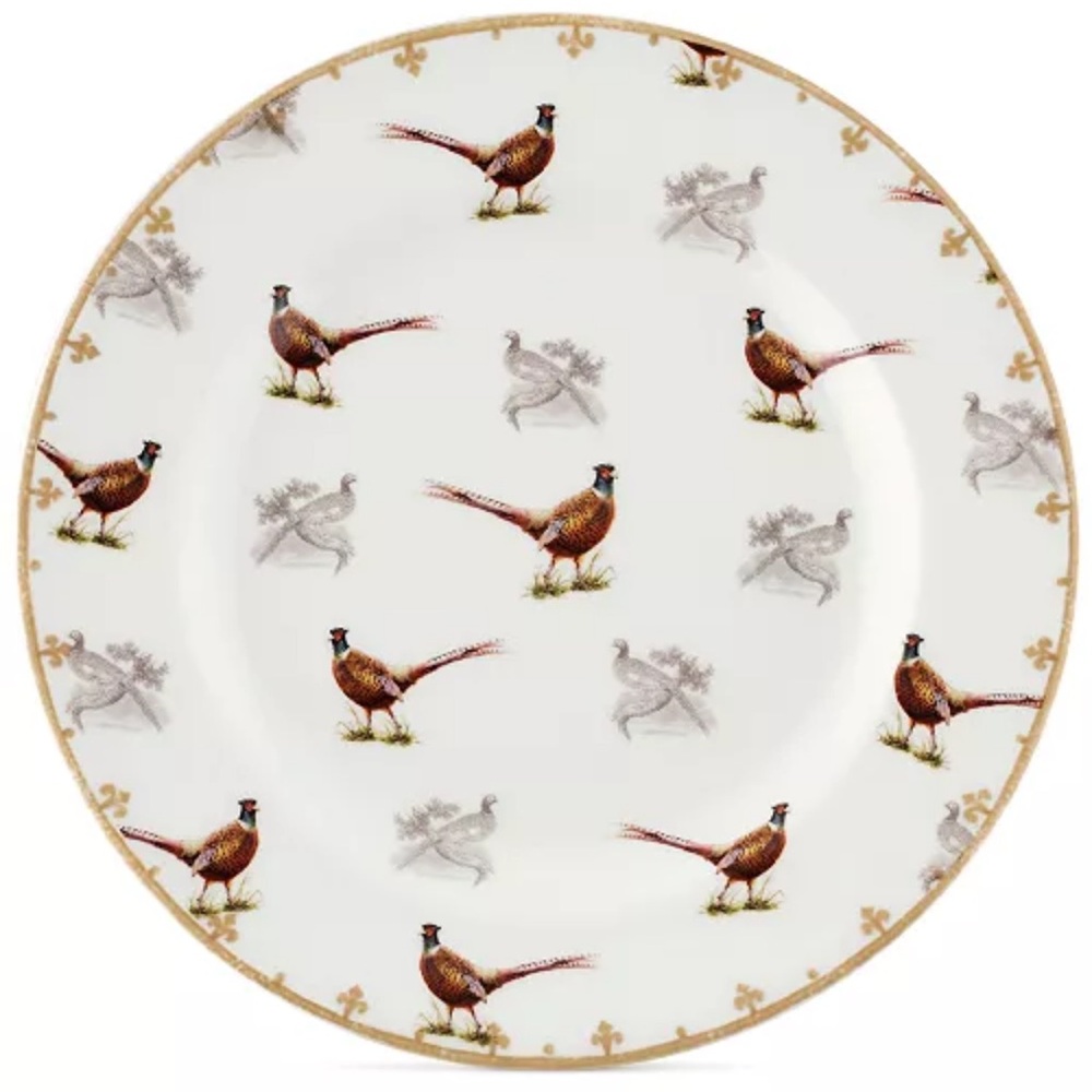 Two Spode Glen Lodge pheasant salad plates